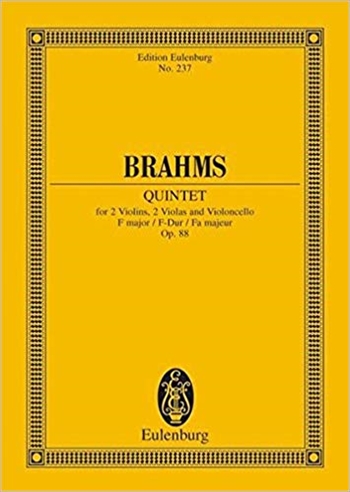 STRING QUINTET NO.1 F OP.88  弦楽五重奏曲第1番　ヘ長調　作品88（小型スコア）  