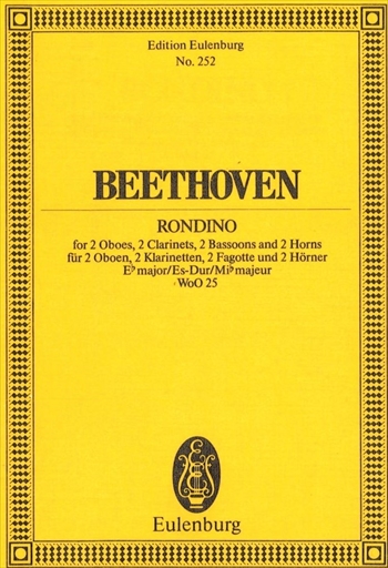 RONDINO Es WoO.25  木管八重奏のためのロンディーノ　WoO.25（小型スコア）  