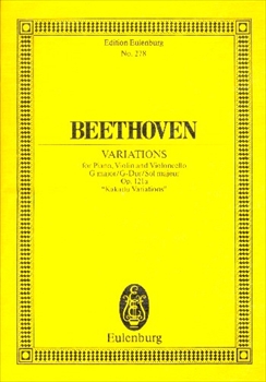 PIANO TRIO G major, Op.121a (‘Kakadu-Variationen’)  ピアノ三重奏曲　ト長調　「カカドゥ変奏曲」　作品121a（小型スコア）  