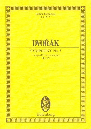 SYMPHONY NO.5 OP.76  交響曲第5番　ヘ長調　（小型スコア）  