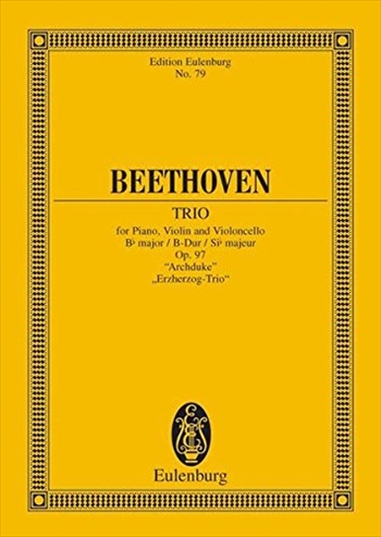 PIANO TRIO B♭major, Op.97 (‘Erzherzog’)  ピアノ三重奏曲第7番　変ロ長調「大公」　作品97（小型スコア）  