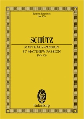 【特価品】ST.MATTHAUS-PASSION  シュッツのマタイ受難曲（小型スコア）  