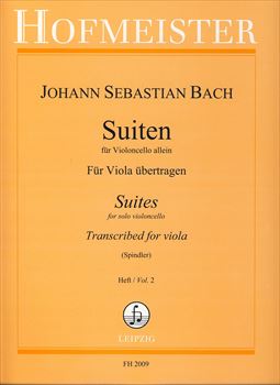 VC 6 SUITEN HEFT.2(4-6)  無伴奏チェロ組曲（スピンドラーによるヴィオラ用編曲版）第2巻（4－6版）  