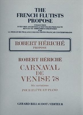 【特価品】CARNAVAL DE VENISE 78  ヴェニスの謝肉祭78（フルートとピアノ）  