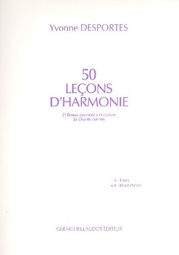 50 LECONS D'HARMONIE(REALISATIONS)  50の和声課題集（実施編）  
