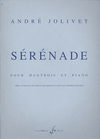 SERENADE  オーボエとピアノのためのセレナーデ（オーボエ、ピアノ）  
