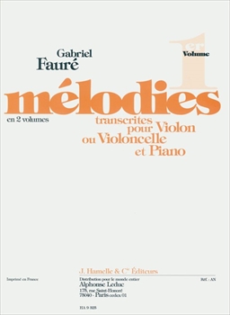 MELODIES VOL.1  歌曲の編曲集　第1巻（ヴァイオリンまたはチェロ、ピアノ）  