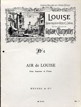 AIR DE LOUISE  ルイーズのアリア「その日から」―《ルイーズ》より  
