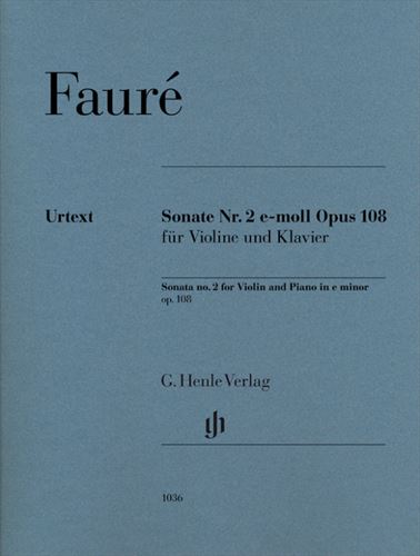 SONATE NR.2 OP.108  【ヘンレ社原典版】ヴァイオリンソナタ第2番　ホ短調　作品108（ヴァイオリン、ピアノ）  