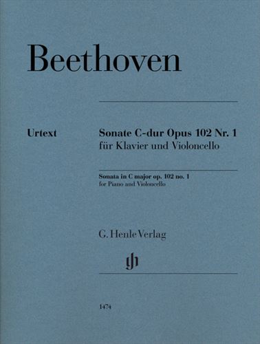 CELLO SONATA C OP.102-1  【ヘンレ社原典版】チェロソナタ第4番　ハ長調（チェロ、ピアノ）  