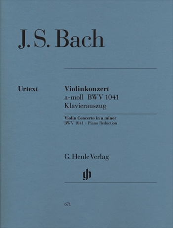VIOLINKONZERT NR.1 BWV1041  ヴァイオリン協奏曲第1番　イ短調　BWV1041（ヴァイオリン、ピアノ）  