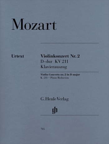 VIOLINKONZERT NR.2 KV211  ヴァイオリン協奏曲第2番　ニ長調　KV211（ヴァイオリン、ピアノ）  