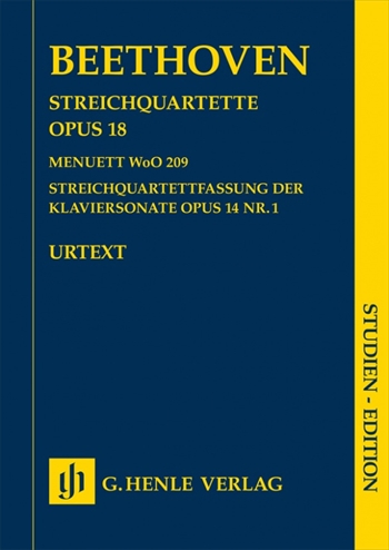 STRING QUARTET OP.18 & OP.14-1  弦楽四重奏曲集　（小型スコア）  
