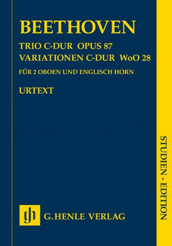 TRIO OP.87 + VARIATIONEN WoW28(2OB,EH)  トリオ　+「奥様お手をどうぞ」による変奏曲WoO28（オーボエ2本とイングリッシュホルン）　（小型スコア）  
