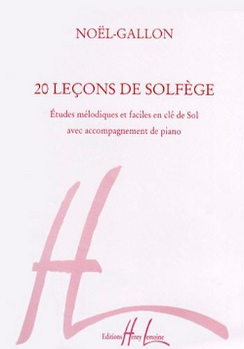 20 LECONS EN CLE DE SOL AVEC ACCOMPAGNEMENT  20のソルフェージュ課題 伴奏付  