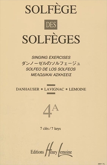SOLFEGE DES SOLFEGES 4A(S/A)  ダンノーゼルのソルフェージュ 4A 伴奏なし  