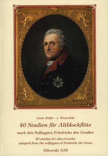 40　STUDIEN FUR ALTBLOCKFLOETE  フリードリヒ大王による『ソルフェージュ』より40の練習曲 (アルトリコーダー)  