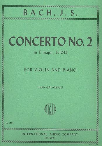 CONCERTO NO.2 E  BWV1042  ヴァイオリン協奏曲第2番 ホ長調 BWV.1042(ガラミアン校訂）（ヴァイオリン、ピアノ）  
