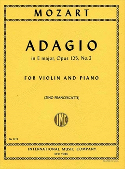 ADAGIO E KV261  アダージョ　ホ長調　KV.261（フランチェスカッティ校訂）（ヴァイオリン、ピアノ）  