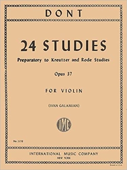 24 STUDIES OP.37(GALAMIAN)  クロイツァーとローデへの24の準備練習（ガラミアン校訂）（ヴァイオリンソロ）  