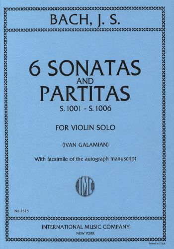 6 SONATAS & PARTITAS(GALAMIAN)  無伴奏ヴァイオリンのための6つのソナタとパルティータ（ガラミアン校訂版）（ヴァイオリンソロ）  