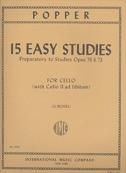 15 EASY STUDIES PREPARATORY TO STUDIES OP.73 & 76  15のやさしい練習曲（作品73と作品76への準備）（第2チェロパート付き）  