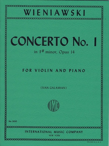 CONCERTO NO.1 OP.14  ヴァイオリン協奏曲第1番　嬰ヘ短調　作品14（ガラミアン校訂）（ヴァイオリン、ピアノ）  