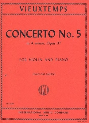 CONCERTO NO.5 OP.37  【売り切れ中、お取り寄せ４週間ほどです】ヴァイオリン協奏曲第5番　イ短調　作品37（ガラミアン校訂）（ヴァイオリン、ピアノ）  