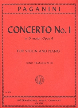 CONCERTO NO.1(FRANCESCATTI)  ヴァイオリン協奏曲第1番　ニ長調（フランチェスカッティ校訂）（フランチェスカッティとソーレのカデンツ）（ヴァイオリン、ピアノ）  