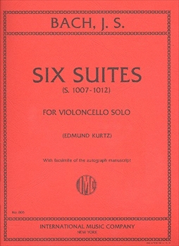 6 SUITES(KURTZ)  6つの無伴奏チェロ組曲（クルツ校訂）（チェロソロ）  