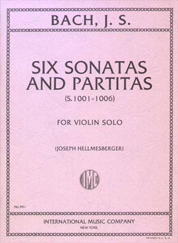6 SONATAS & PARTITAS(HELLMESBERGER)  無伴奏ヴァイオリンの6つのソナタとパルティータ（ヘルメスベルガー校訂）（ヴァイオリンソロ）  