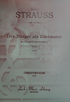 DER BURGER ALS EDERLMANN SUITE OP.60&nbsp;&nbsp;「町人貴族」組曲（大型スコア）&nbsp;&nbsp;