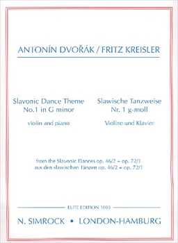 SLAVONIC DANCE THEME NO.1 (OP.46-2+72-1) g  スラブ舞曲　ト短調（クライスラー編）（ヴァイオリン、ピアノ）  