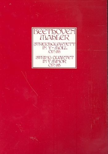 STRINGQUARTETT OP.95  弦楽四重奏曲　作品95（マーラーによる弦楽合奏用編曲版）（中型スコア）  