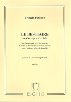 【特価品】LE BESTIARE OU CORTEGE D'ORPHEE  動物詩集（女声と7つの楽器のための）（器楽パート譜セットのみ）  