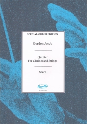 【特価品】QUINTET FOR CLARINET AND STRINGS  クラリネットと弦楽のための五重奏曲（大型スコア）  