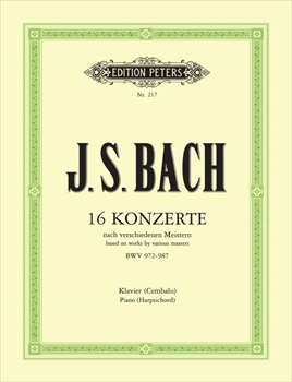 16 KONZERTE BWV972-987  16の協奏曲集（他の作曲家の作品による）（ツェルニー他校訂）  