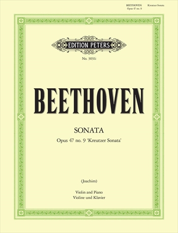 SONATE NR.9 OP.47(KREUTZER)(JOACHIM)  ヴァイオリンソナタ第9番　イ短調「クロイツェル」（ヨアヒム校訂）（ヴァイオリン、ピアノ）  