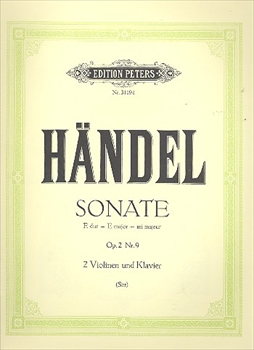 SONATE E OP.2-9  2本のヴァイオリンのためのソナタ　ホ長調　作品2-9（ヴァイオリン2本、ピアノ）  
