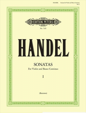 VIOLIN SONATAS VOL.1(BURROWS)  ヴァイオリンソナタ集第１巻（バロウズ校訂）（原典版）（ヴァイオリン、通奏低音）  