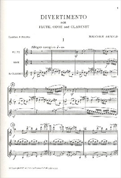 DIVERTIMENTO FOR FL,OB,CL&nbsp;&nbsp;木管三重奏のためのディヴェルティメント（小型スコア）&nbsp;&nbsp;