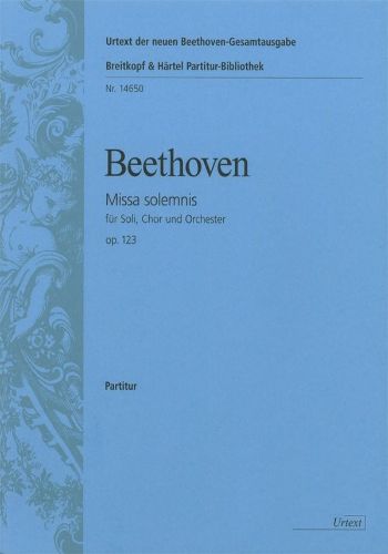 MISSA SOLEMNIS OP.123  ミサソレムニス（荘厳ミサ曲）　（ヘンレ社新ベートーヴェン全集に基づく原典版）（大型スコア）  