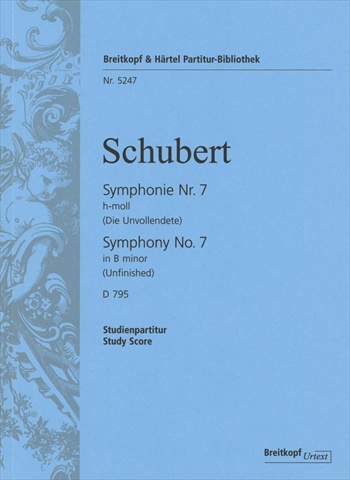 SYMPHONIE NR.7 h D759(UNVOLLENDETE)  交響曲第7番　ロ短調　(未完成)　（小型スコア）  