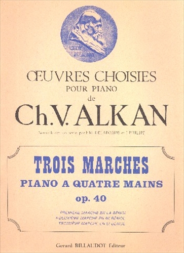 【処分品】TROIS MARCHES OP.40 NO.2  3つの行進曲　作品40　第2番（ピアノ1台4手連弾）  