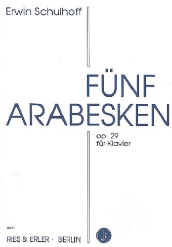 【処分品】5 ARABESKEN OP.29  5つのアラベスク　作品29（ピアノソロ）  