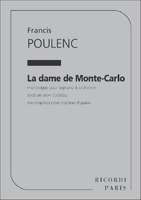 LA DAME DE MONTE-CARLO  モンテカルロの女（ピアノ伴奏ヴォーカルスコア）  
