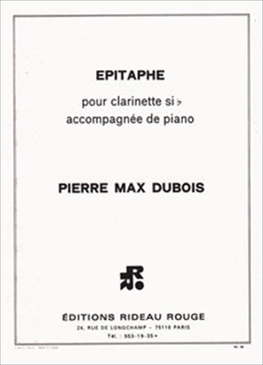 【特価品】EPITAPHE  墓碑銘（クラリネットとピアノ）  