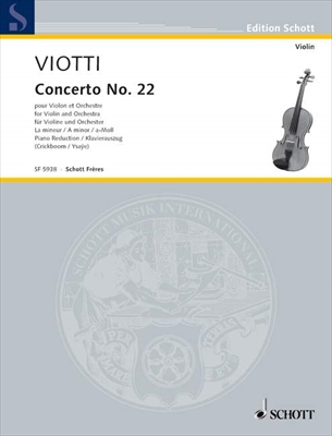 VIOLINKONZERT NR.22  ヴァイオリン協奏曲第22番　イ短調（ヴァイオリン、ピアノ）  