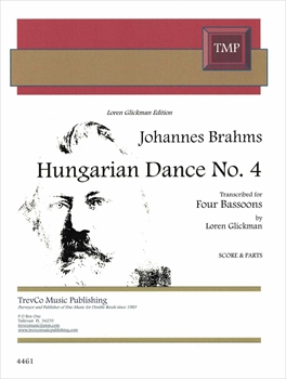 HUNGARIAN DANCE NO.4  ハンガリー舞曲第4番 (ファゴット四重奏）  