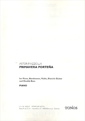 Primavera Portena(Quitetto)&nbsp;&nbsp;《ブエノスアイレスの四季》より 「春」（キンテート/五重奏）（パート譜セット）&nbsp;&nbsp;